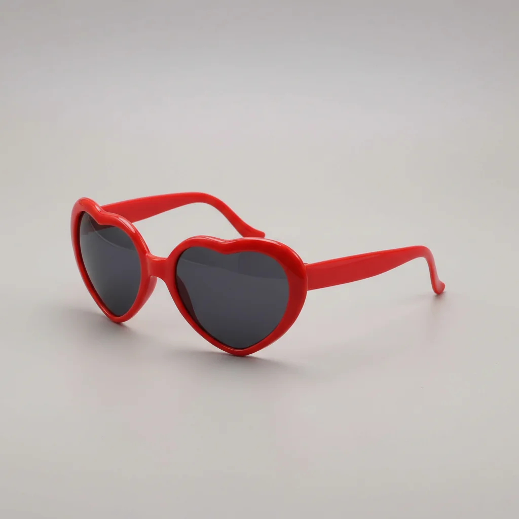 Lunette coeur effet lumière du soir - Vue 3 - lunette coeur