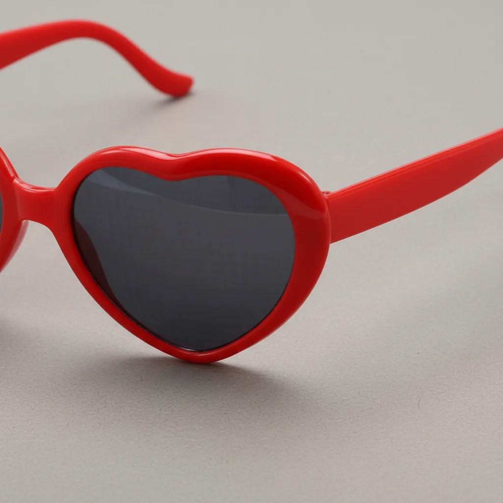 Lunette coeur effet lumière du soir - Vue 4 - lunette coeur