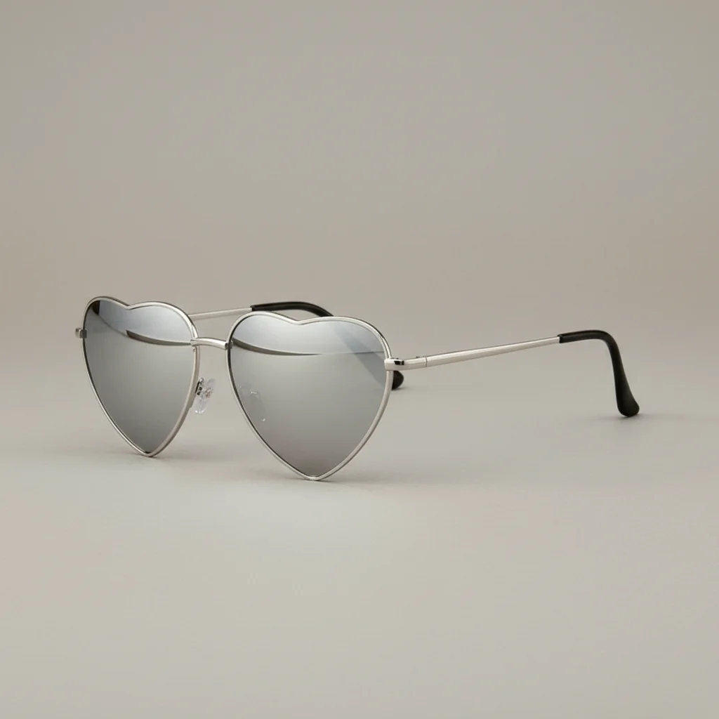 lunette coeur effet miroir - Vue 2 - lunette coeur