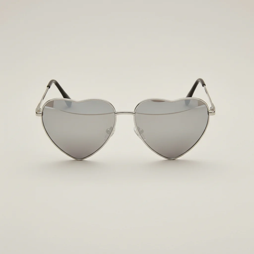 lunette coeur effet miroir - Vue 3 - lunette coeur
