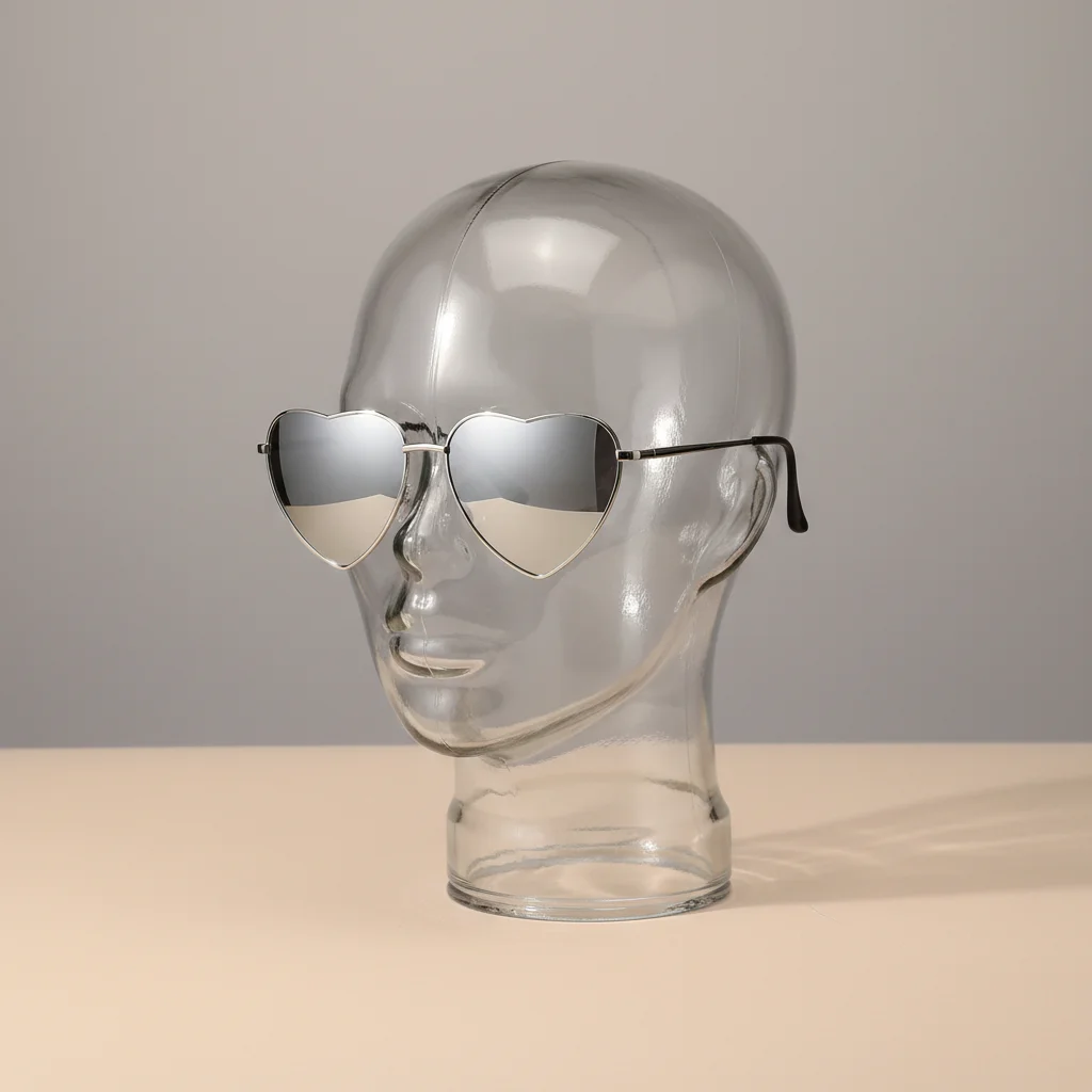 lunette coeur effet miroir - Vue 5 - lunette coeur