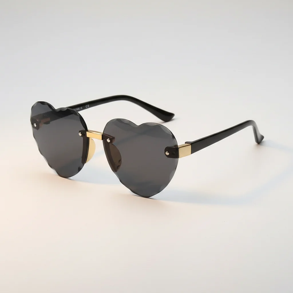 Lunette coeur monture métal fin - Vue 3 - lunette coeur