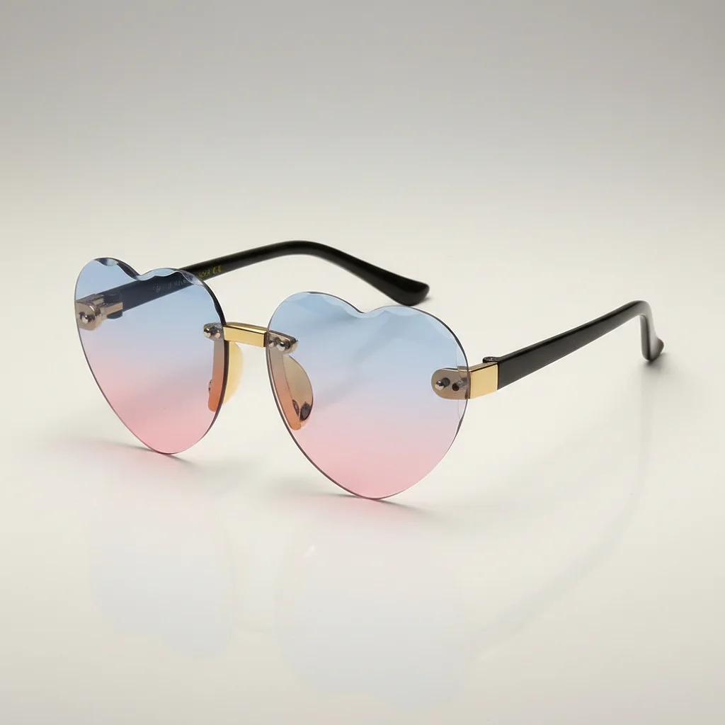 Lunette coeur verre dégradé - Vue 1 - lunette coeur