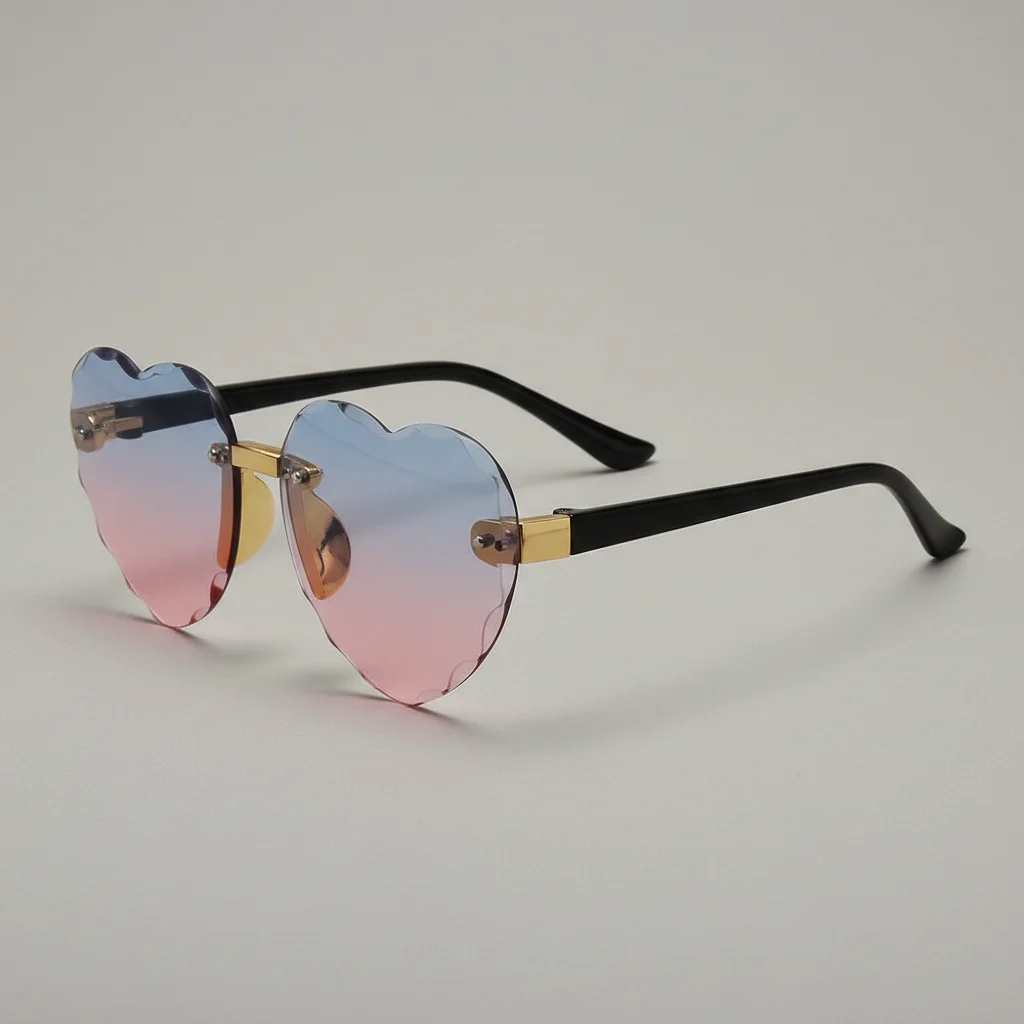 Lunette coeur verre dégradé - Vue 2 - lunette coeur