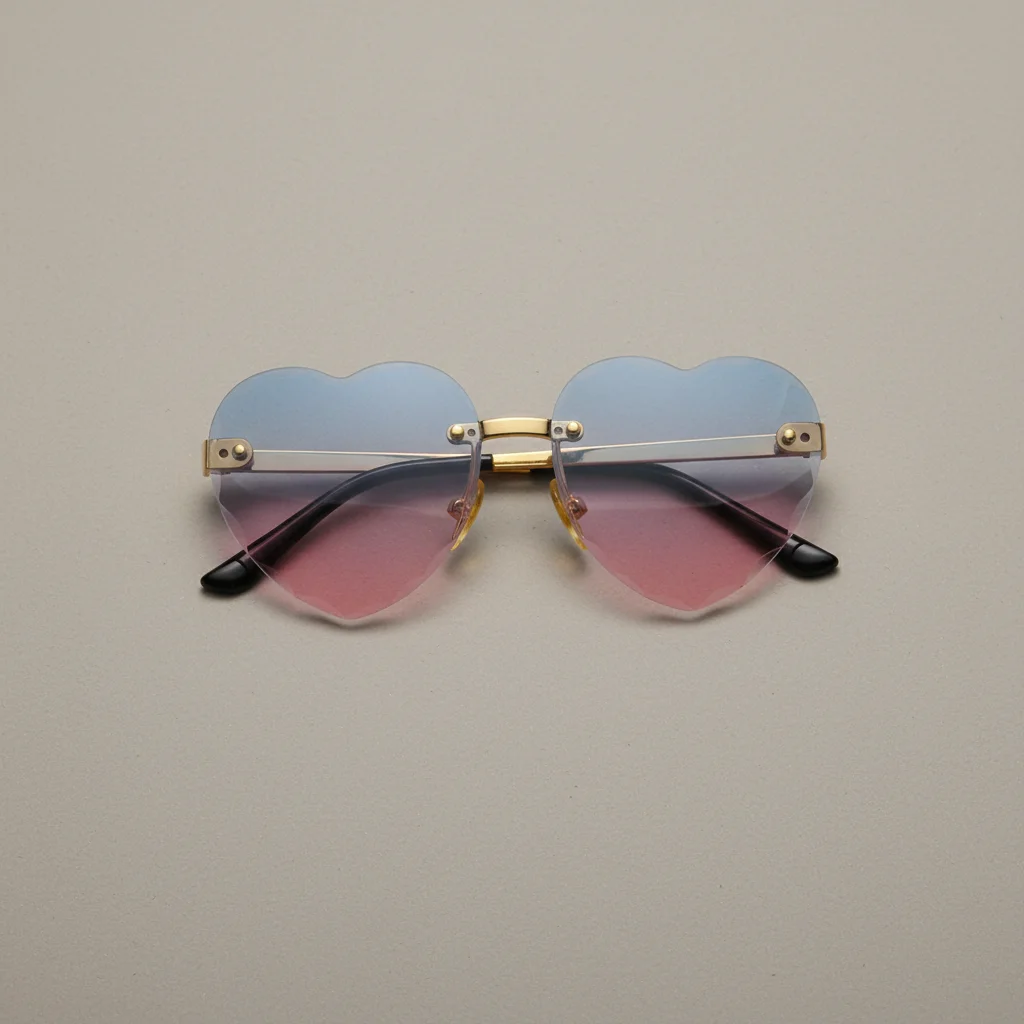 Lunette coeur verre dégradé - Vue 3 - lunette coeur