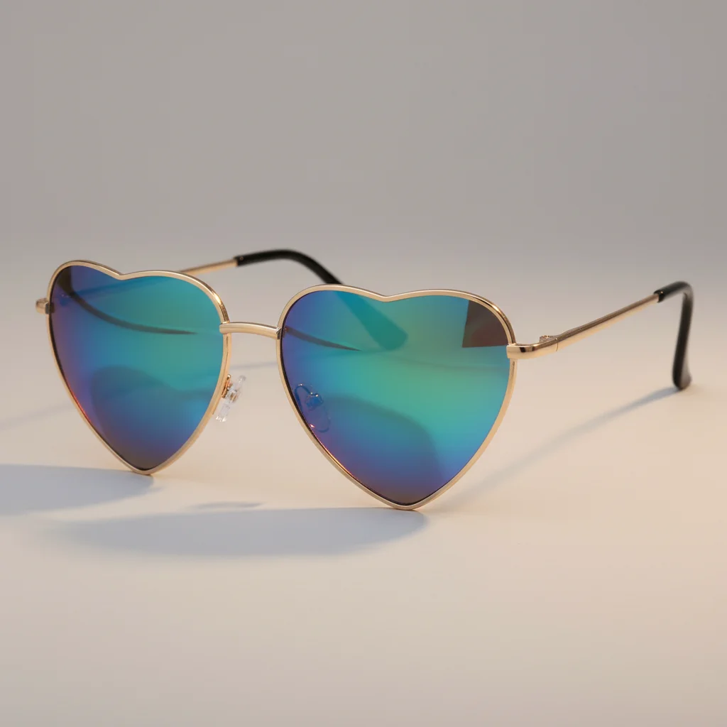 Lunette coeur verres multicolores - Vue 4 - lunette coeur